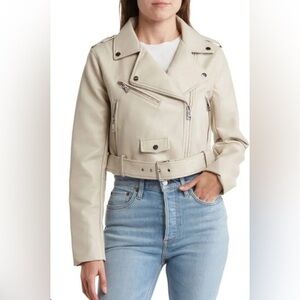 Elodie Vegan Leather Moto Jacket